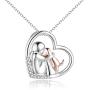 YFN Sterling Silver Keepsake Dog Pendant Necklace Dog Lover Memorial Gifts for Women