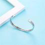 GFONDINGD Inspirational Bracelets for Women Girls Men Engraved Personalized Mantra Cuff Bangle Mother Daughter Friend Sister Encouragement Gift