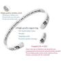 RENYILIN Creative Cuff Bracelet, Zodiac Bracelet, Inspirational Stainless Steel Bracelet for Men and Women