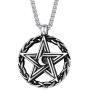 PROSTEEL Stainless Steel Tetragrammaton Pentacle Necklace, Eliphas Levis Pentagram, Men Women Amulet Statement Jewelry, Wiccan Magical Star Satanism Pendant Necklace, Come Gift Box