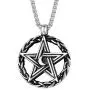 PROSTEEL Stainless Steel Tetragrammaton Pentacle Necklace, Eliphas Levis Pentagram, Men Women Amulet Statement Jewelry, Wiccan Magical Star Satanism Pendant Necklace, Come Gift Box