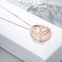 WINNICACA Sterling Silver Mom Necklace Love Heart Pendant for Mother Birthday Mothers Day Jewelry Gifts for Mom from Daughter Son Husband