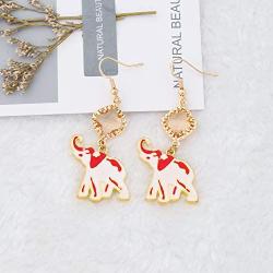 WSNANG Delta Sigma Theta Inspired Greek Greece Sorority Gift Red Elephant Earrings Finer 1913 Greek Sorority Earrings Sisterhood Gift