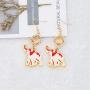 WSNANG Delta Sigma Theta Inspired Greek Greece Sorority Gift Red Elephant Earrings Finer 1913 Greek Sorority Earrings Sisterhood Gift