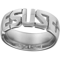 Jude Jewelers 8mm Stainless Steel Jesus Ring Christian Religious Holy Cross Wedding Engagement
