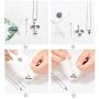 Stainless Steel Cross Memorial Cremation Ashes Urn Pendant Necklace Keepsake Jewelry Urn
