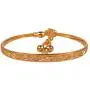 Touchstone New Indian Bollywood Brass Base Enchanting Look Finely Hand Crafted Work Enamel Meena Openable Free Size Bracelet in Gold Tone for Women.