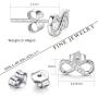 Women Earrings Studs 925 Sterling Silver Dangle Drop Earrings Infinity Love Round Cut CZ Diamond Jewelry Women Girls Gift for Valentines Day