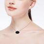 Sea of Ice 925 Sterling Silver 14x10mm Oval Shape Genuine or Simulated Gemstone Pendant Necklace for Women Girls, 16''+ 2'' Extender