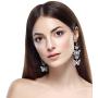 IDB Delicate Filigree Dangle Flying Butterfly Hook Earrings - Available in Silver and Gold Tones
