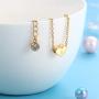 Florideco 14K Gold Plated Initial Bracelet for Women Letter Layered Chain Bracelet Dainty Alphabet Heart Charm Jewelry Gifts
