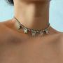 POLIPHILI Big Butterfly Pandant Necklace Tennis Rhinestone Iced Out Collar Chain Choker Necklace Jewelry Gifts for Women Ladies Girls