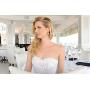Mariell Freshwater Pearl Wedding Necklace & Earrings Rose Gold Halo Jewelry Set for Bridesmaids & Brides