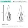 FAMARINE Teardrop Earrings for Women, Simple Elongated Drop Dangle Earrings Fashion Gift for Girls, Gold Silver FAMARINE Teardrop Earrings for Women, Simple Elongated Drop Dangle Earrings Fashion Gift for Girls, Gold Silver