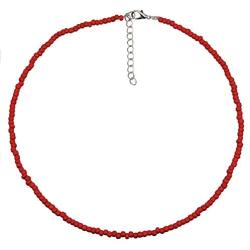 YBMYCM Boho Seed Beads Choker Necklace for Women and Girls Rainbow Tiny Beaded Necklace Summer Hawaii Style Jewelry Gifts