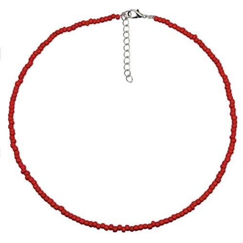 YBMYCM Boho Seed Beads Choker Necklace for Women and Girls Rainbow Tiny Beaded Necklace Summer Hawaii Style Jewelry Gifts