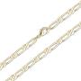 JAYUMO 14k Gold Plated Figaro Chain Necklace for Women, 3mm Figaro Link Choker Necklace for Women Girls Jewelry Gift, 16 Inch/18 Inch Length