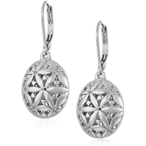 Napier Silver-Tone Textured Leverback Drop Earrings Napier Silver-Tone Textured Leverback Drop Earrings