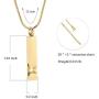 zeqingjw Gold Cremation Jewelry for Ashes Necklace Stainless Steel Crystal Bar Charm Urn Pendants Ashes Cube Memorial Keepsake Jewelry
