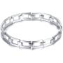Mens Real S925 Sterling Silver Classic Link Bracelet 8.5 Inch