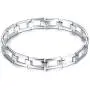 Mens Real S925 Sterling Silver Classic Link Bracelet 8.5 Inch Mens Real S925 Sterling Silver Classic Link Bracelet 8.5 Inch
