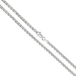 Orostar Sterling Silver 925 1.5mm Italian Round Wheat Chain, Sizes 16'' - 30''