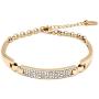 Barzel 18K Gold, Rose Gold Plated or White Gold Plated Bling Crystal ID Bracelet