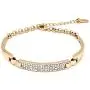 Barzel 18K Gold, Rose Gold Plated or White Gold Plated Bling Crystal ID Bracelet