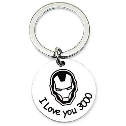 SNOWLIN I Love You 3000 Lettering Engraved Cuff Bangle Keychain Necklace Avengers Fan Avengers Endgame Gift for Dad Boyfriend Mother Girlfriend SNOWLIN I Love You 3000 Lettering Engraved Cuff Bangle Keychain Necklace Avengers Fan Avengers Endgame Gift for Dad Boyfriend Mother Girlfriend