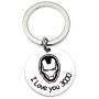 SNOWLIN I Love You 3000 Lettering Engraved Cuff Bangle Keychain Necklace Avengers Fan Avengers Endgame Gift for Dad Boyfriend Mother Girlfriend