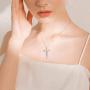 POPLYKE Faith Cross Necklace Jesus Religious Jewelry Gifts for Women