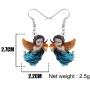 DOWAY Acrylic Angel Cupid Earrings Dangle Drop Sweet Jewelry for Women Girls Teens Party Charm Gift