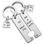 Couple Keychain Set Home is Wherever Im With You Anniversary Romantic Jewelry Gift for Boyfriend Girlfriend(home is wherever KR)