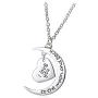 LLAMEVOL I Love You to The Moon and Back Pendant Heart Necklaces Jewelry for Women Girls Girlfriend Men