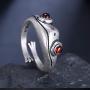 Allhola Silver Frog Ring for Women Girls,Open Adjustable Vintage Cute Animal Finger Rings Fashion Party Jewelry Gifts