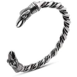 VikingsBrand Viking Bracelet for Men & Women - Wolf, Raven Arm Ring