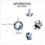ONEFINITY Panda Gifts Sterling Silver Panda Necklace Panda Crystal Pendant Jewelry for Women