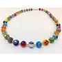 Authentic Murano Glass Millefiori Bead Necklace - Made in Italy
