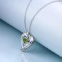 WINNICACA S925 Sterling Silver Angle Wings Heart Necklace Birthstone Birthday Jewelry Mothers Day Gifts for Her Women Mom