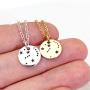 NOUMANDA Fashion Orion Constellation Necklace Engraved Star Round Pendant Horoscope Astrology Jewelry