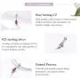 ToHa 925 Sterling Silver Carp Bead Charms,Good Luck Charms Cubic Zirconia Fish Animal Charm Koi Beaded Pendant for European Bracelet & Necklace,DIY Jewelry for Women