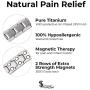 Elegant Mens Double Magnet Wide Titanium Magnetic Therapy Bracelet Pain Relief for Arthritis and Carpal Tunnel (Silver)