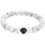 Couples His and Hers Bracelet Black Matte Agate & White Howlite 8mm Beads By Long Way 7.1''&7.5''