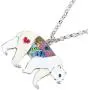 WEVENI Enamel Alloy Lovely Polar Bear Necklace Pendant Chain Jewelry Gifts for Women Girls Ladies WEVENI Enamel Alloy Lovely Polar Bear Necklace Pendant Chain Jewelry Gifts for Women Girls Ladies