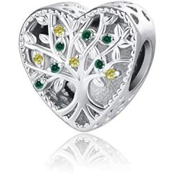 MZC Jewelry Family Forever Charm for Bracelets Tree of Life Love Charm Beads Birthday