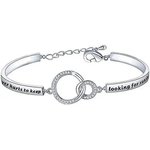 KUIYAI Eeyore Quote Bracelet with Rhinestone It Never Hurts to Keep Looking for Sunshine Bracelet A.A Milne Quote Jewelry Inspiration Gift KUIYAI Eeyore Quote Bracelet with Rhinestone It Never Hurts to Keep Looking for Sunshine Bracelet A.A Milne Quote Jewelry Inspiration Gift