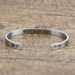 Joycuff Inspirational Bracelets for Women Best Friend Encouragement Gifts for Her Mantra Cuff Bangle