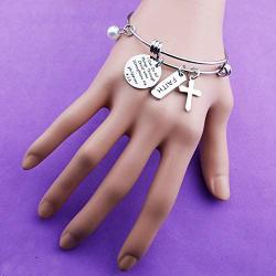 Christian Bracelet I Can Do All Things Through Christ Who Strengthens Me Philippians Gifts Religious Jewelry Bible Verse Bracelet Religious Bracelet for Women (do all things BR)