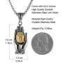 HZMAN Men Women Meditation Buddha Necklace Stainless Steel Head & Praying Hand Pendant Necklace Yogi Jewelry