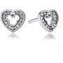 ERLUER 925 Sterling Silver Mickey Mouse Stud Earrings Cubic Zirconia for Women Girls Wedding Jewelry Earring (Heart Mickey Earrings)